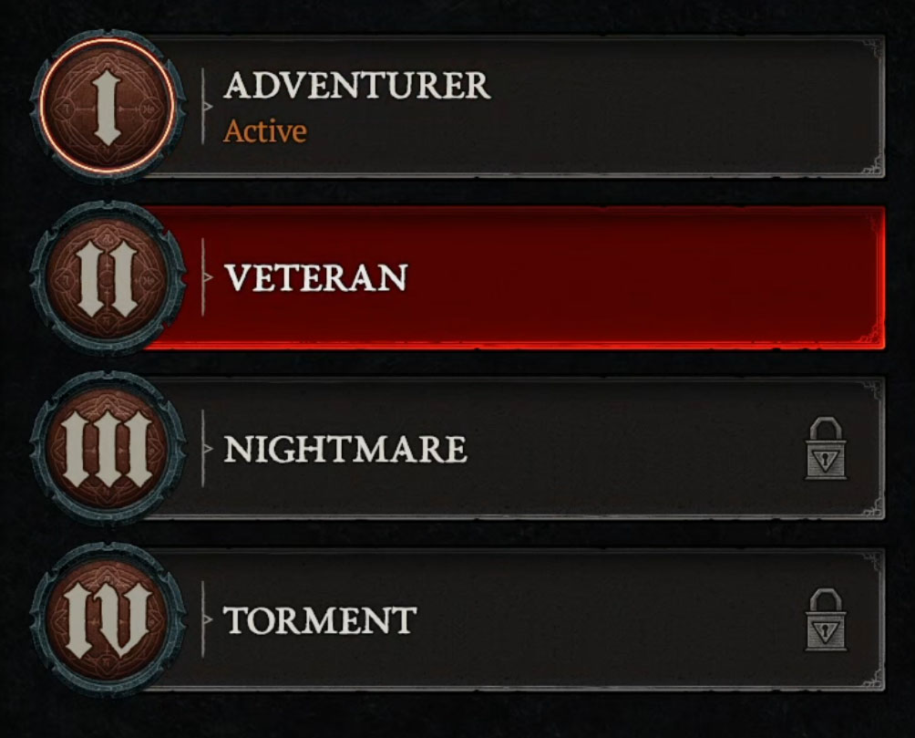 Diablo IV: World Tiers