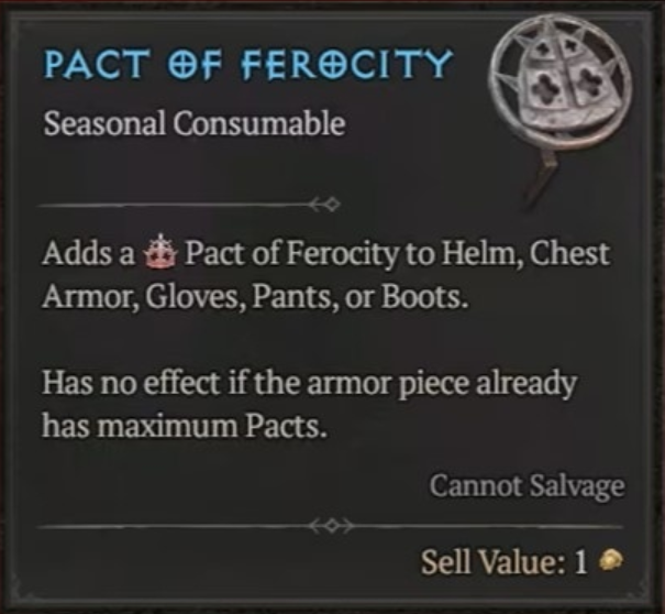 Vampiric Pacts Item